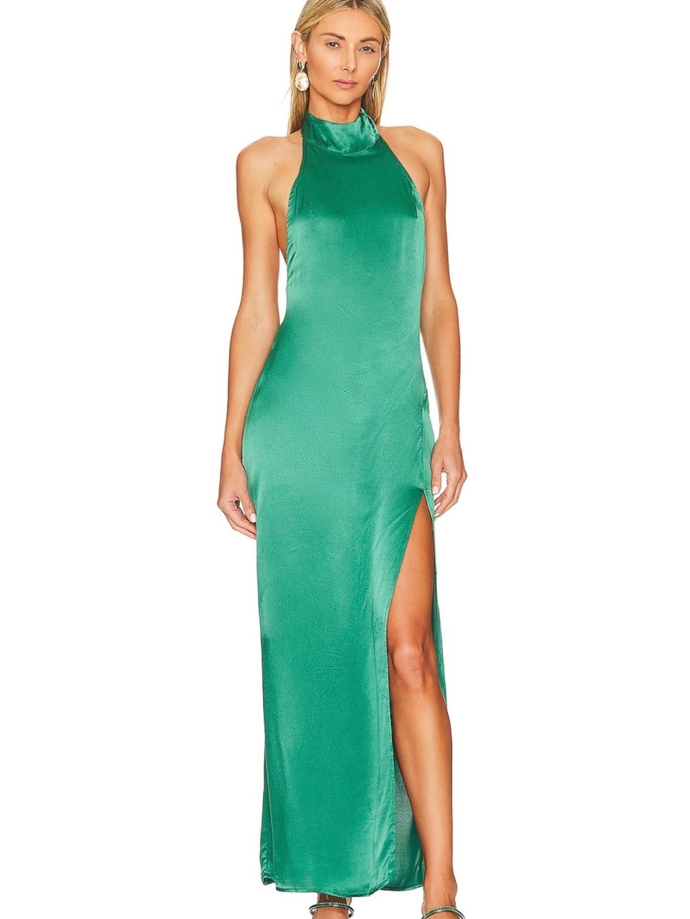 REVOLVE Halter Maxi Dress with Side Slit